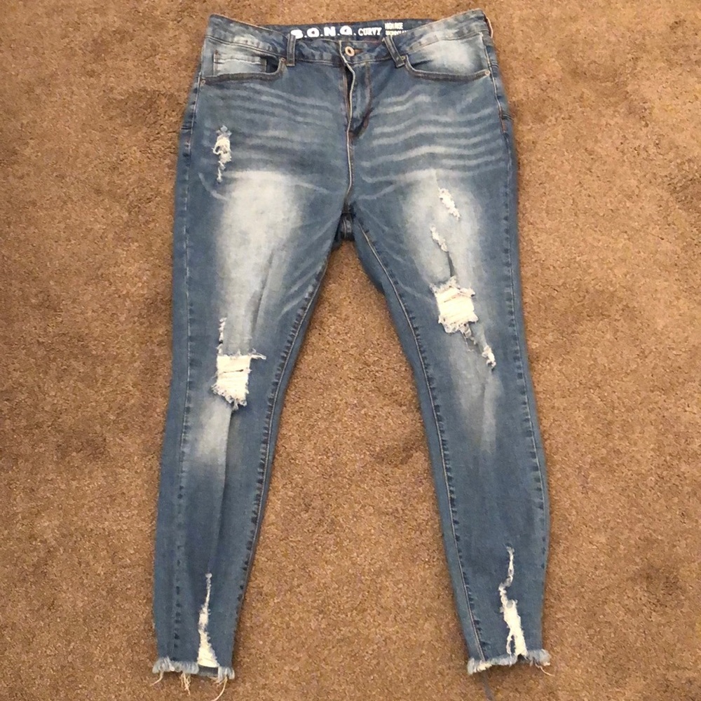 S.O.N.G. Jeans. Curvy hi rise skinny ankle. Size 15